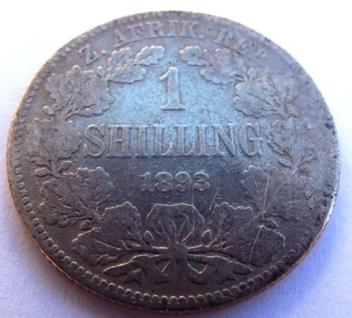 KEY DATE 1893 1 SHILLING  ZAR  COIN ,,,, silver coin