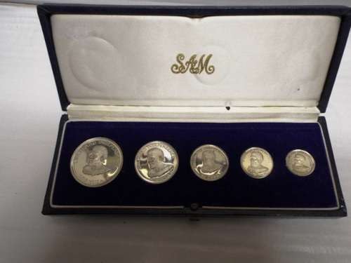 1968 Kingdom of Swaziland Independence SILVER 5-coin Proof Set
