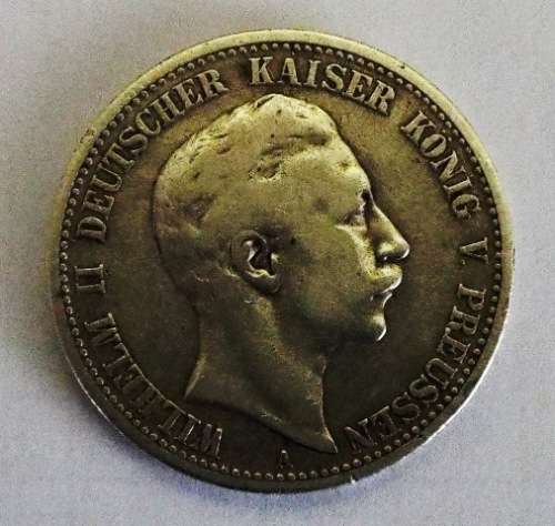 A German States Prussia Zwei 2 Mark, Silver Coin 1906