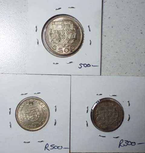 3 X PORTUGAL SILVER COINS AS 1 LOT