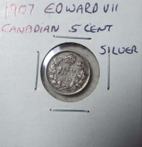 1907 CANADIAN SILVER 5C