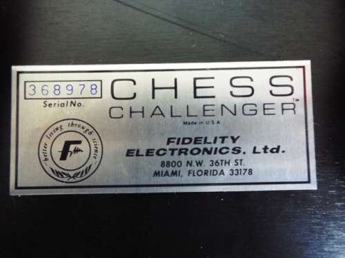 Vintage Fidelity Electronics Chess Challenger 1970s Tested Working