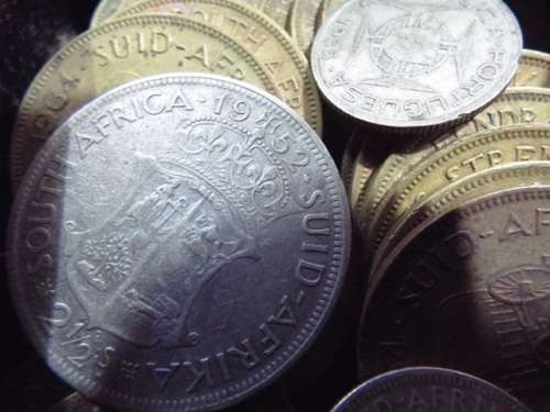 WOW huge hoard of COINS AND  NOTES some silver in vintage money box  at R1 start