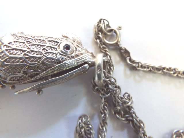 NICE Vintage fish and chain 925 silver