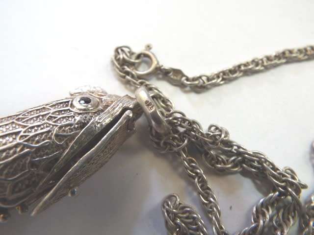 NICE Vintage fish and chain 925 silver