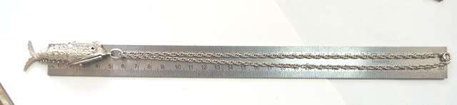 NICE Vintage fish and chain 925 silver