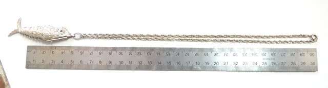 NICE Vintage fish and chain 925 silver