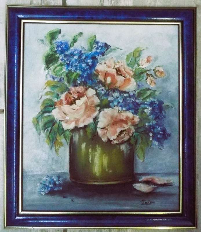 Beautiful signed oil painting in frame by T .Coulson