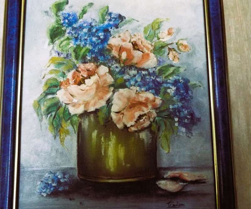 Beautiful signed oil painting in frame by T .Coulson