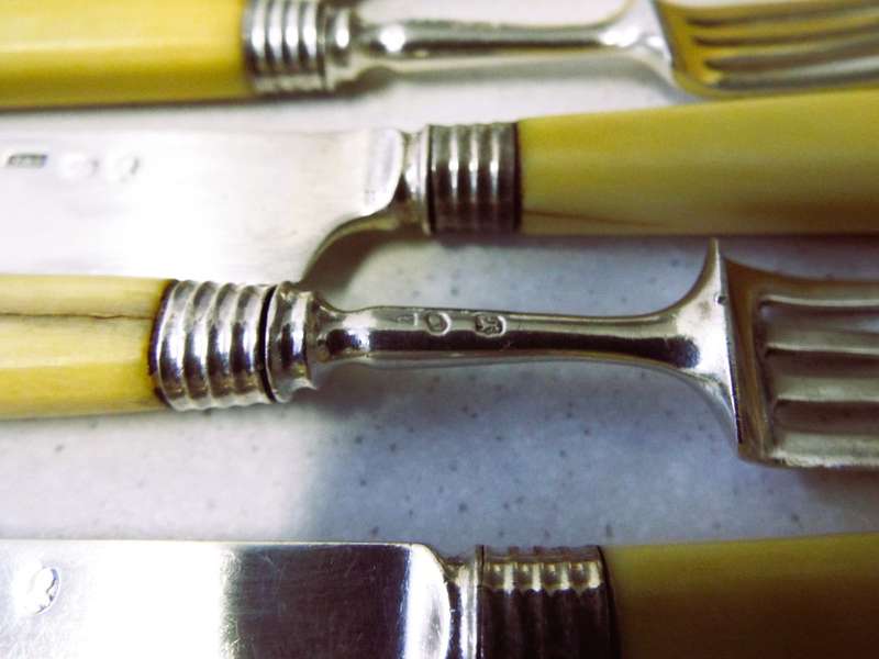 SUPER RARE Antique silver forks and knifes 1835-1836 with hallmarks