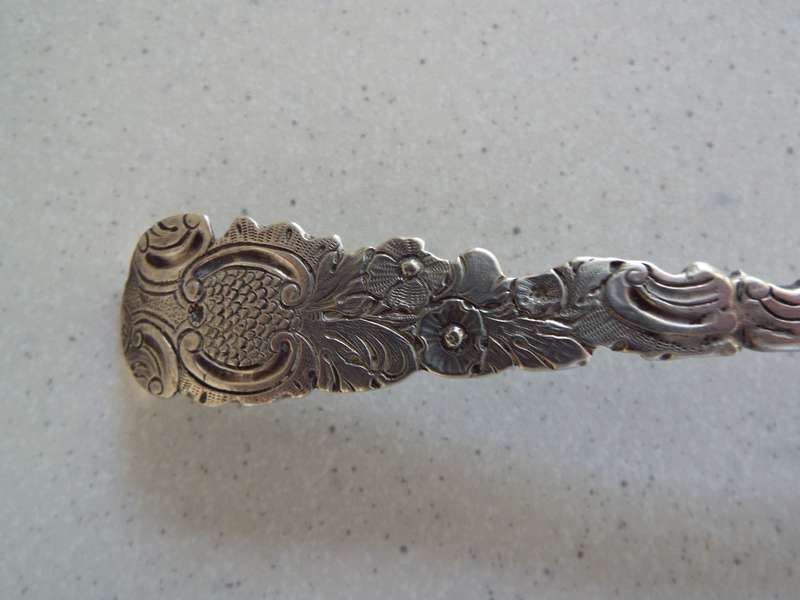 Antique silver  spoon  with hallmarks T W  (1766/77) 43 grams of silver super antique