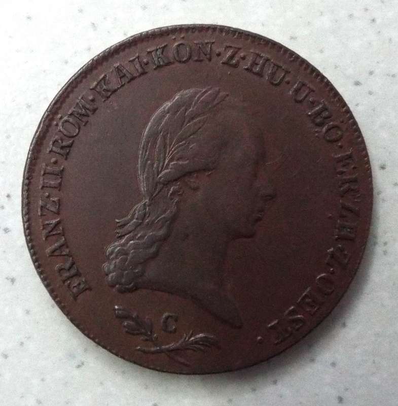 wow nice rare UNC 1800 C AUSTRIA Emperor Franz II Hapsburg Antique 6 Kreuzer Austrian Coin
