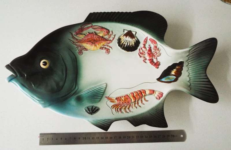 vintage balboa hand made fish  Plate. massive 47 cm long