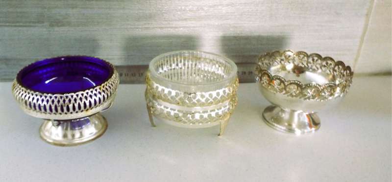 3 x  Vintage silver plate dishes