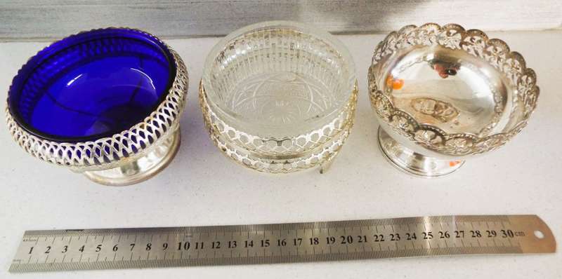 3 x  Vintage silver plate dishes