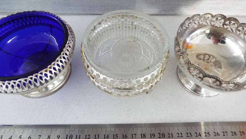 3 x  Vintage silver plate dishes