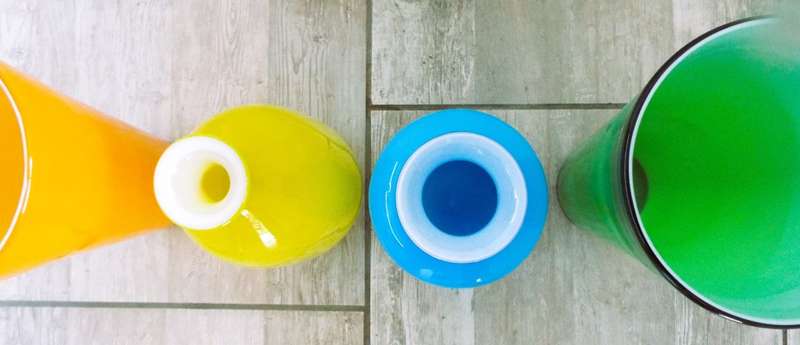 Nice retro vintage Murano Hand Blown Art Glass collection of 4 vases