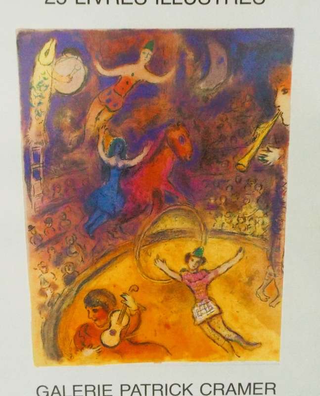 BIG WOW     1982 Original Marc Chagall Exhibition Poster Framed