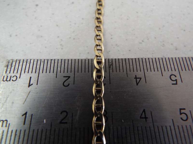 1895 silver zar 3d and solid  9ct gold chain 670mm long 8 gram
