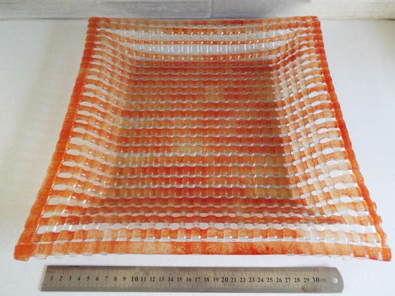 Art Deco weaved glass bowl Plate SUPER SIZE