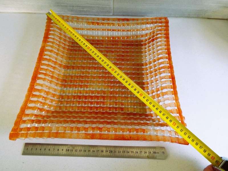Art Deco weaved glass bowl Plate SUPER SIZE