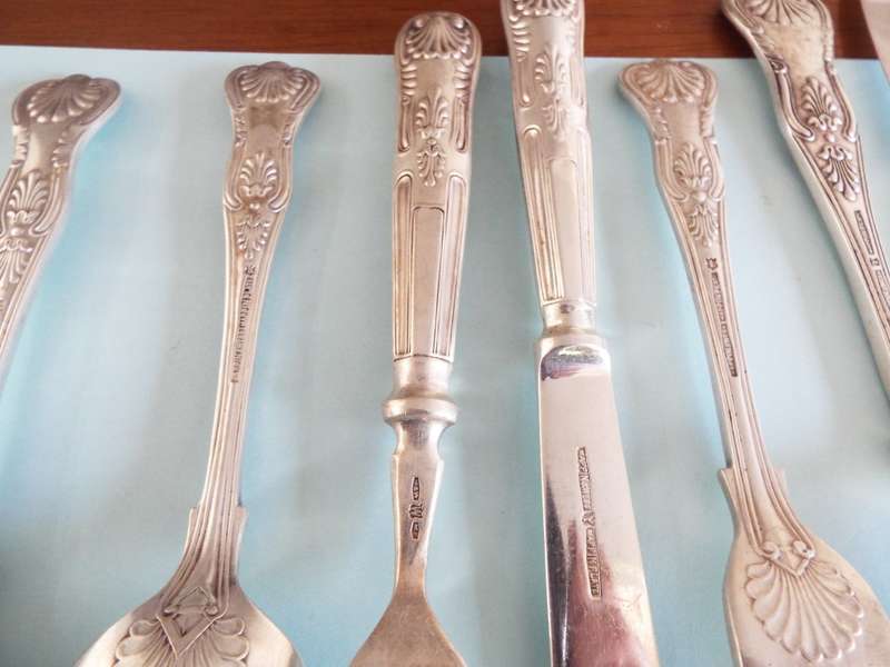 RARE 54 PIECE SILVER PLATE MAPPIN & WEBB , PATTERN CUTLERY CANTEEN SET