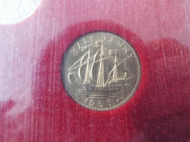 RARE 1953 Queen Elizabeth II Royal Mint Coronation Set 10 Coins framed