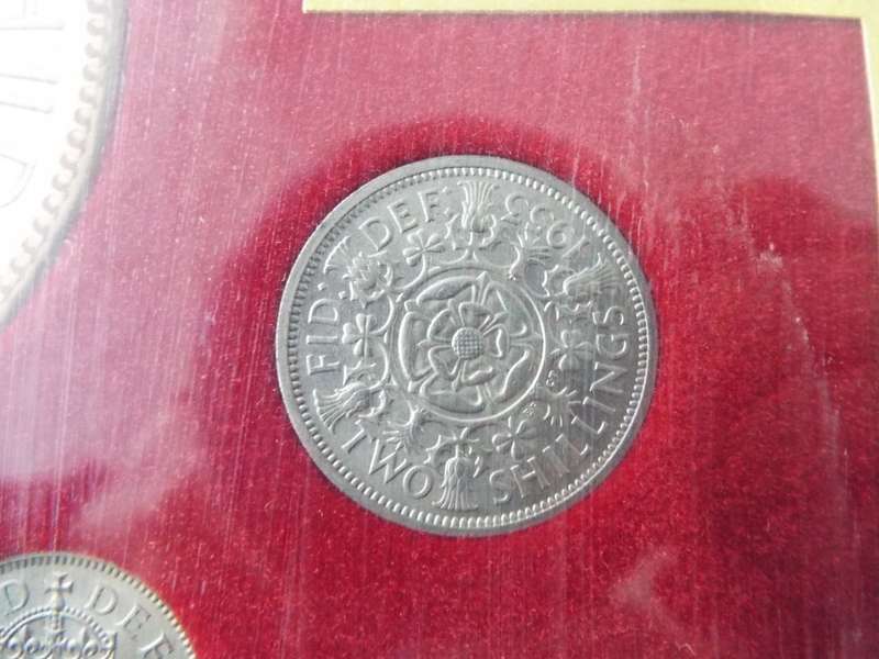 RARE 1953 Queen Elizabeth II Royal Mint Coronation Set 10 Coins framed
