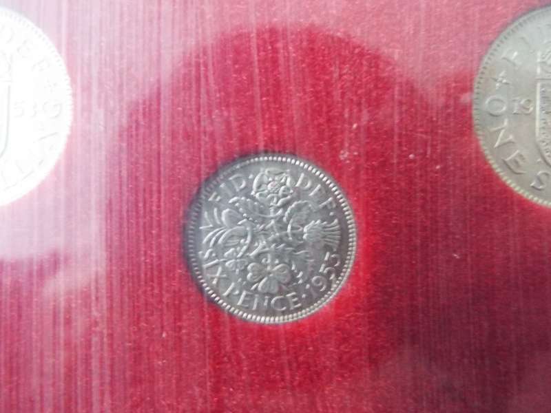 RARE 1953 Queen Elizabeth II Royal Mint Coronation Set 10 Coins framed