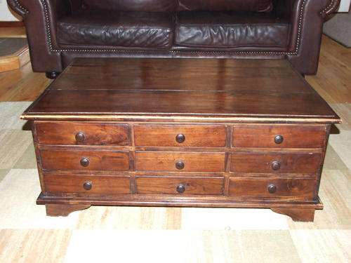 Wooden Coffee Table with drawers