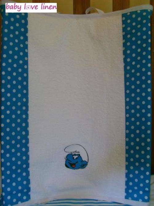 Embroidered Smurf Change Mat Cover & Inner