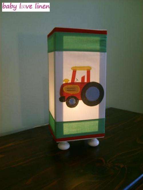 "Tractor" Appliqued Covered Lantern