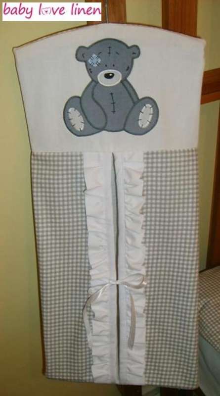 Appliqued "Scruffy Bear" Nappy Stacker