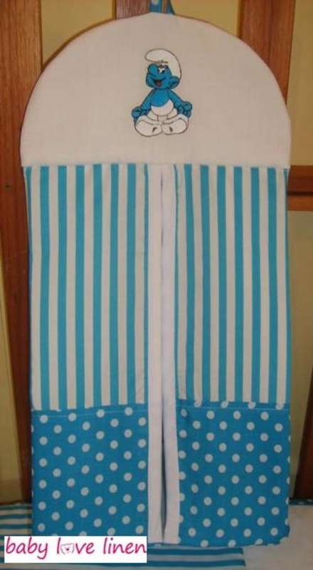 Embroidered "Smurfs" Nappy Stacker