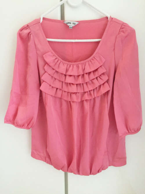 TOP SHIRTS CHIFFON PINK XS
