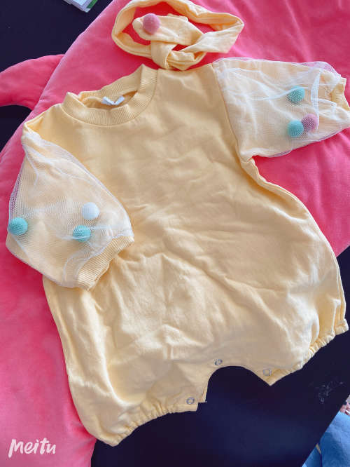 RAINBOW BUBBLE YELLO JUMPSUIT for baby 18M