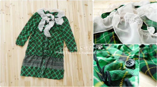 GREEN CHIFFON TARTAN Design