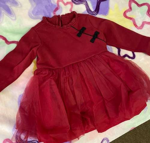 Dark Red Chinese style skirt for baby 90cm