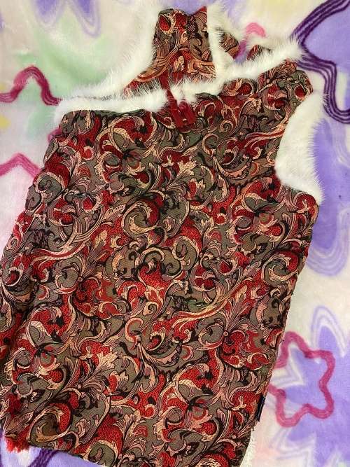 Chinese Style red plush-under