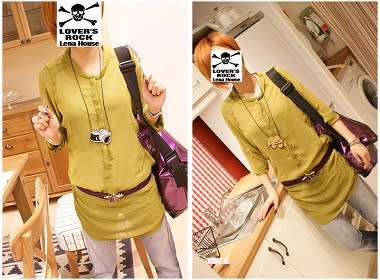 Matcha Color Chiffon Dressing for Women XS