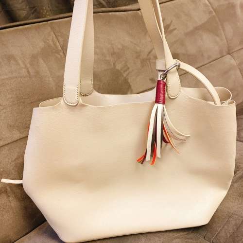 ZARA BASIC SUPER SOFT BEIGE HANDBAG