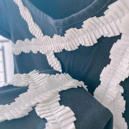 BLACK and WHITE FASHION DESIGN DRESSING Size S