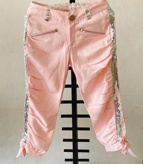 Dream pink bling bling cropped trousers XS