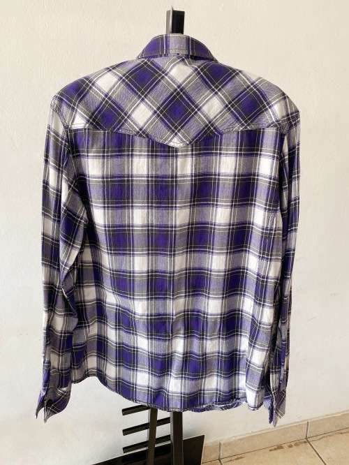 JACKandJONES PURPLE CHECKED SHIRT for MEN SIZE M