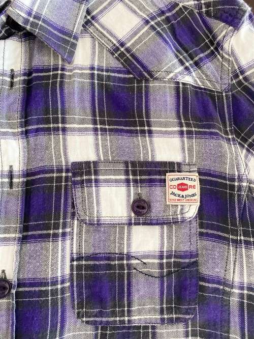 JACKandJONES PURPLE CHECKED SHIRT for MEN SIZE M