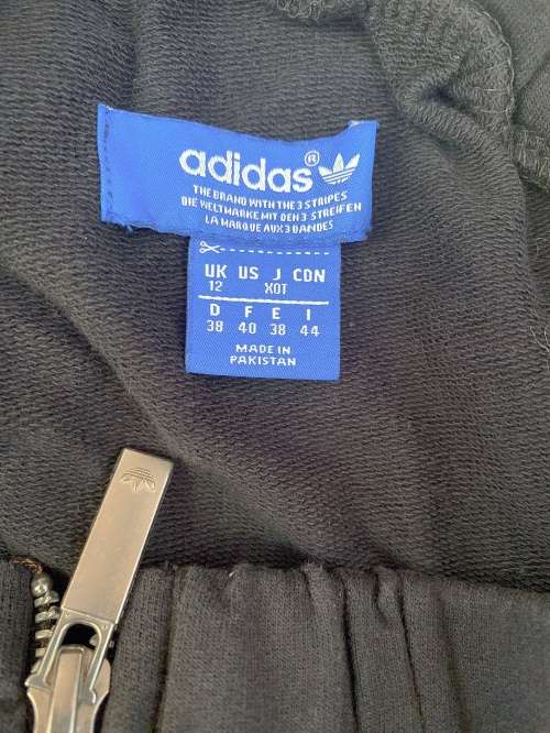 ADIDAS ORIGINALS BLACK ZIP SKIRT WITH POCKET SIZE M