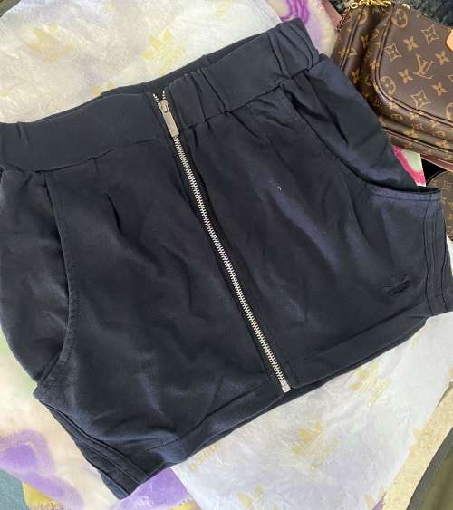 ADIDAS ORIGINALS BLACK ZIP SKIRT WITH POCKET SIZE M