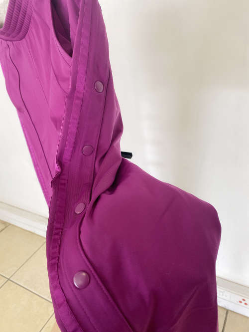adidas purple open both side sports pants size S 36