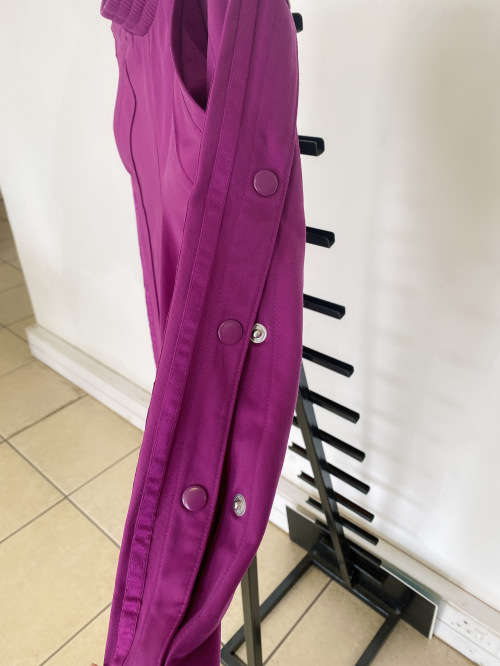 adidas purple open both side sports pants size S 36