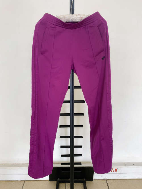 adidas purple open both side sports pants size S 36